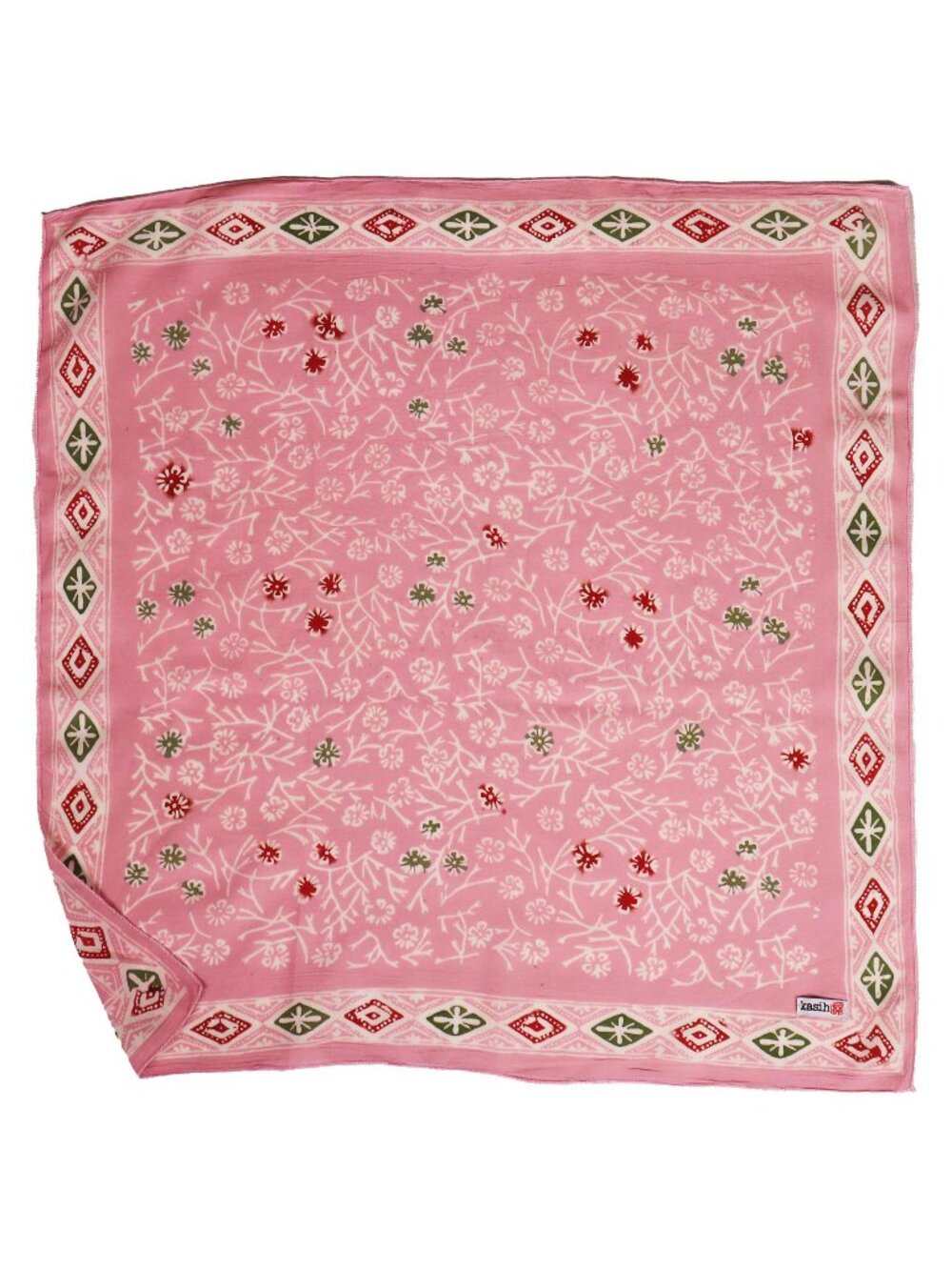 Batik Bandana, 100% Soft Cotton, Cotton Candy, Pink, Red, Green